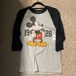 Disney three quarter sleeve shirt